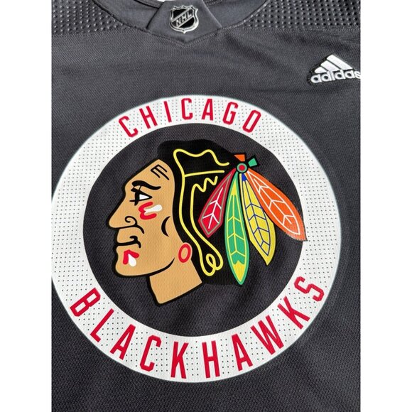 Adidas NHL Chicago Blackhawks Men Size 56 2XL Practice Authentic Jersey MIC - Picture 5 of 16